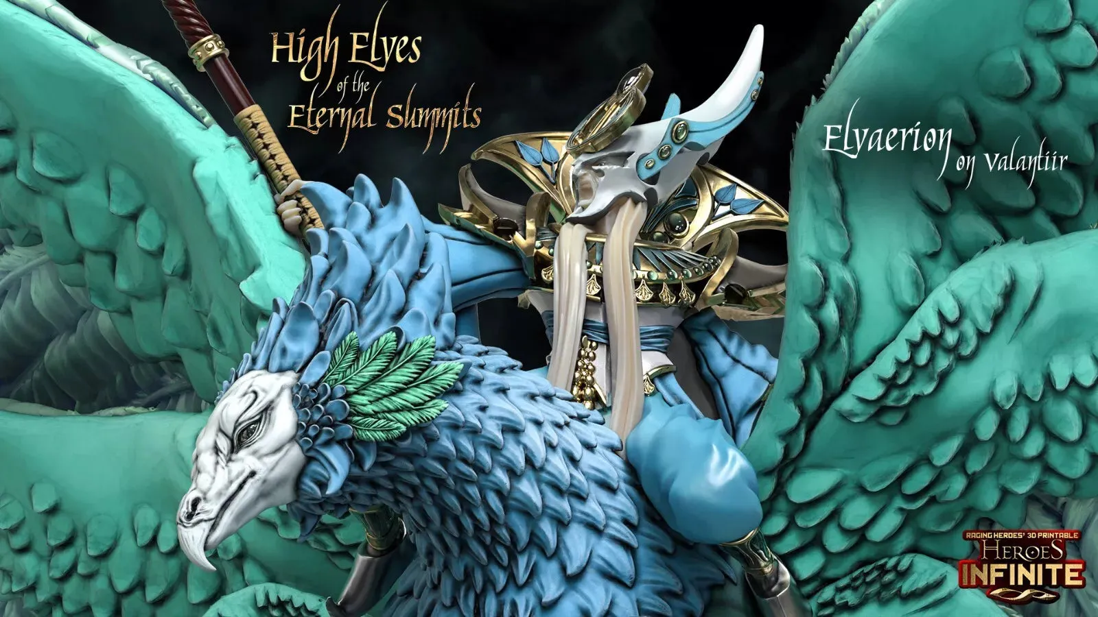 Elvaerion on Valantir: Master of Winds and the Majestic Griffin - Eternal Summits | Compatible with Tabletop Wargames