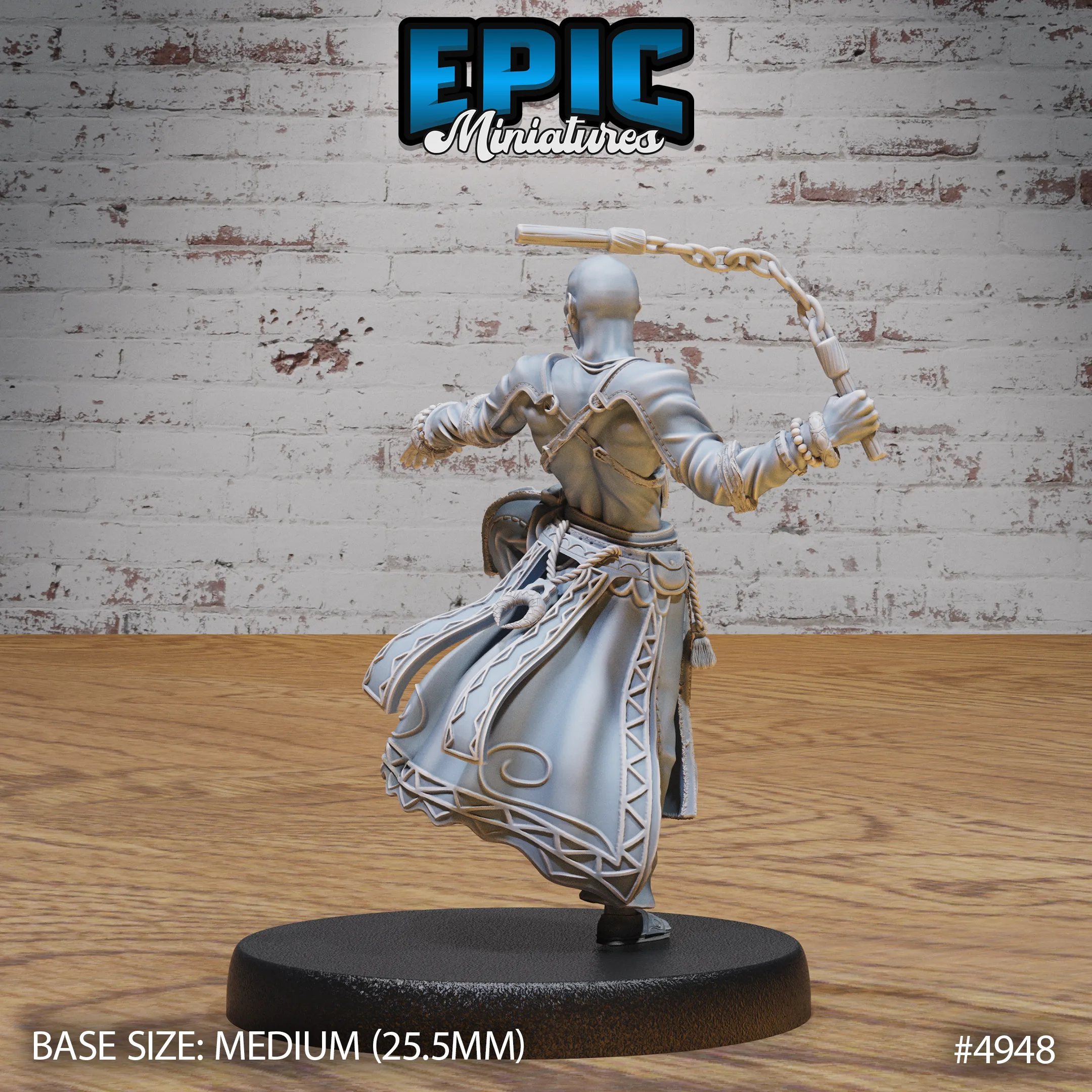 Monk Adventurer Male #4946-#4948 | Epic Miniatures | D&D Tabletop Miniature | Agile Warrior of Peace and Strength