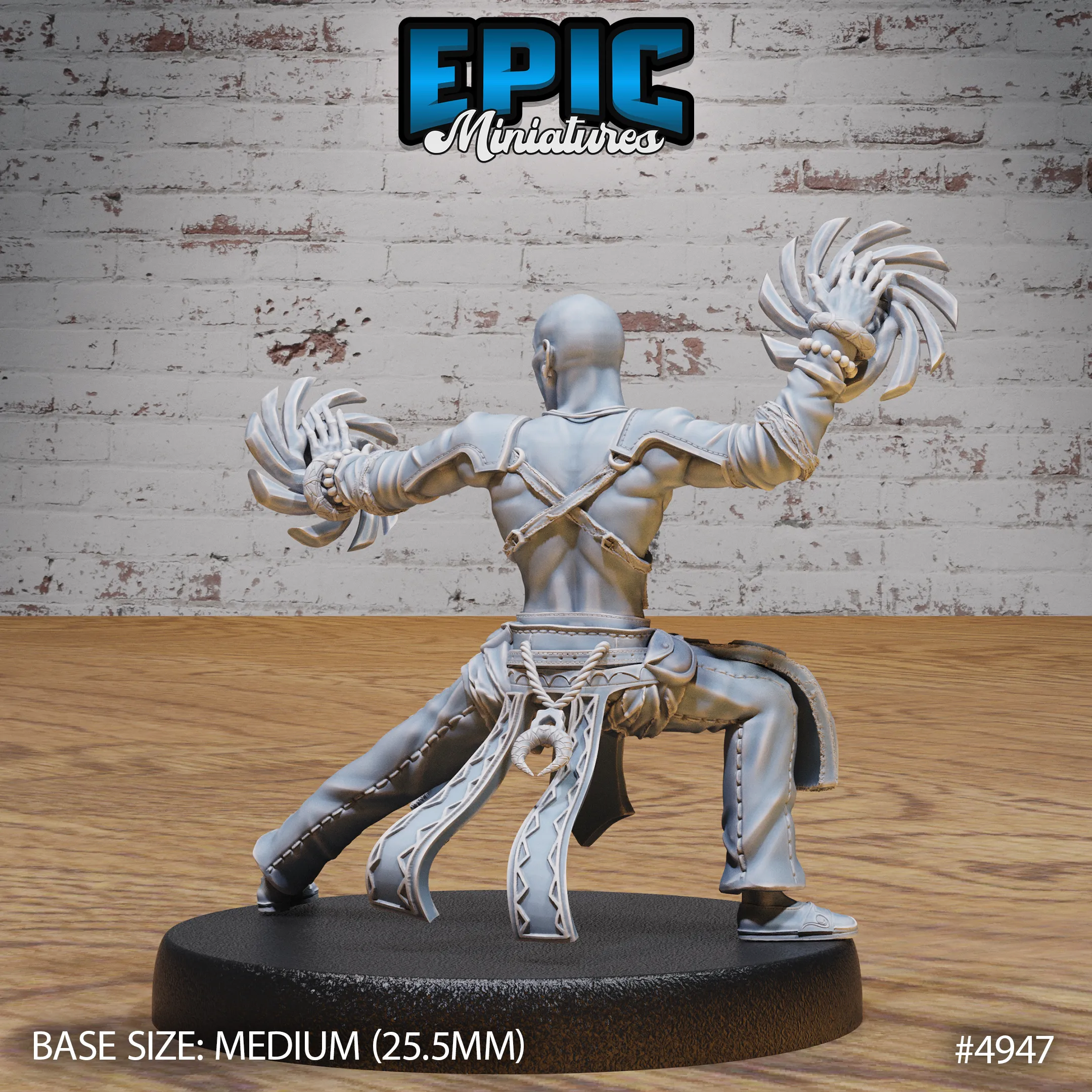 Monk Adventurer Male #4946-#4948 | Epic Miniatures | D&D Tabletop Miniature | Agile Warrior of Peace and Strength